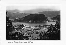 Lago monti svizzeri visti dall`alto